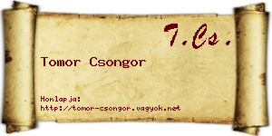 Tomor Csongor névjegykártya