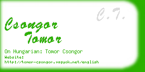 csongor tomor business card